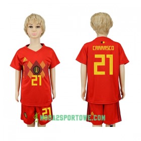 Koszulka Belgia Carrasco 21 Dziecięcy Mistrzostwa Świata 2018 Domowe Stroje Piłkarskie